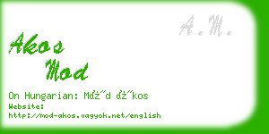 akos mod business card